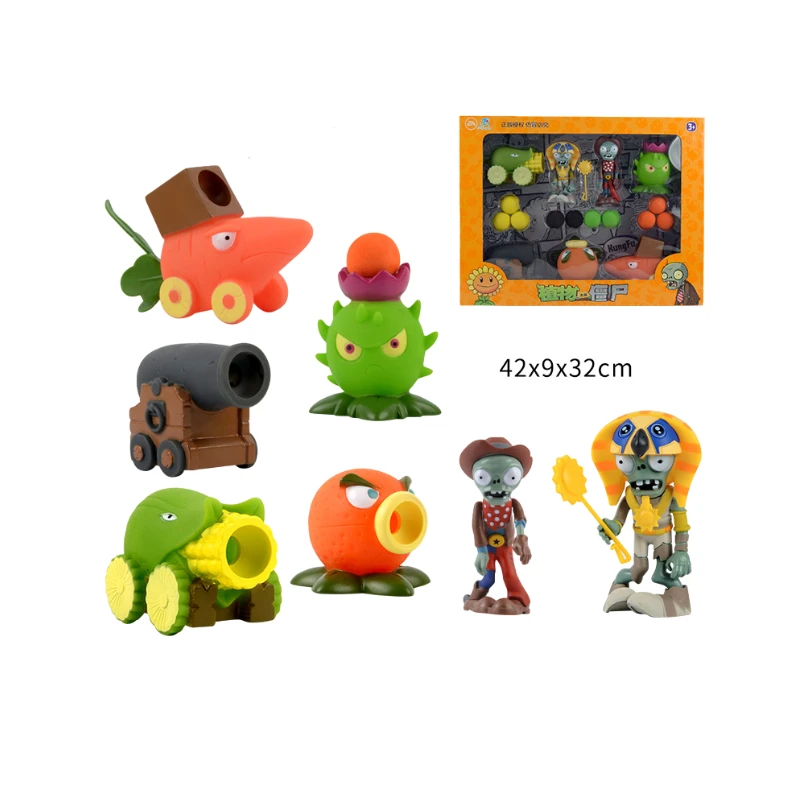 Подлинные Растения против зомби 2 игрушка Can Fire Bullet настольная боевая игра Аниме