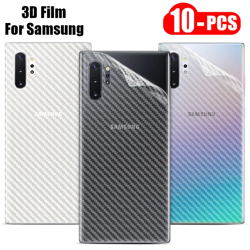 10 шт./лот 3D защитная пленка из углеродного волокна для Samsung Galaxy S20 Ultra Note Plus S10