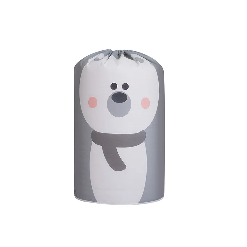 

Cotton Linen Crafts Storage Basket Waterproof Sundries Folding Drawstring Top Dirty Clothes Basket Large Dirty Clothes Buggy Ba