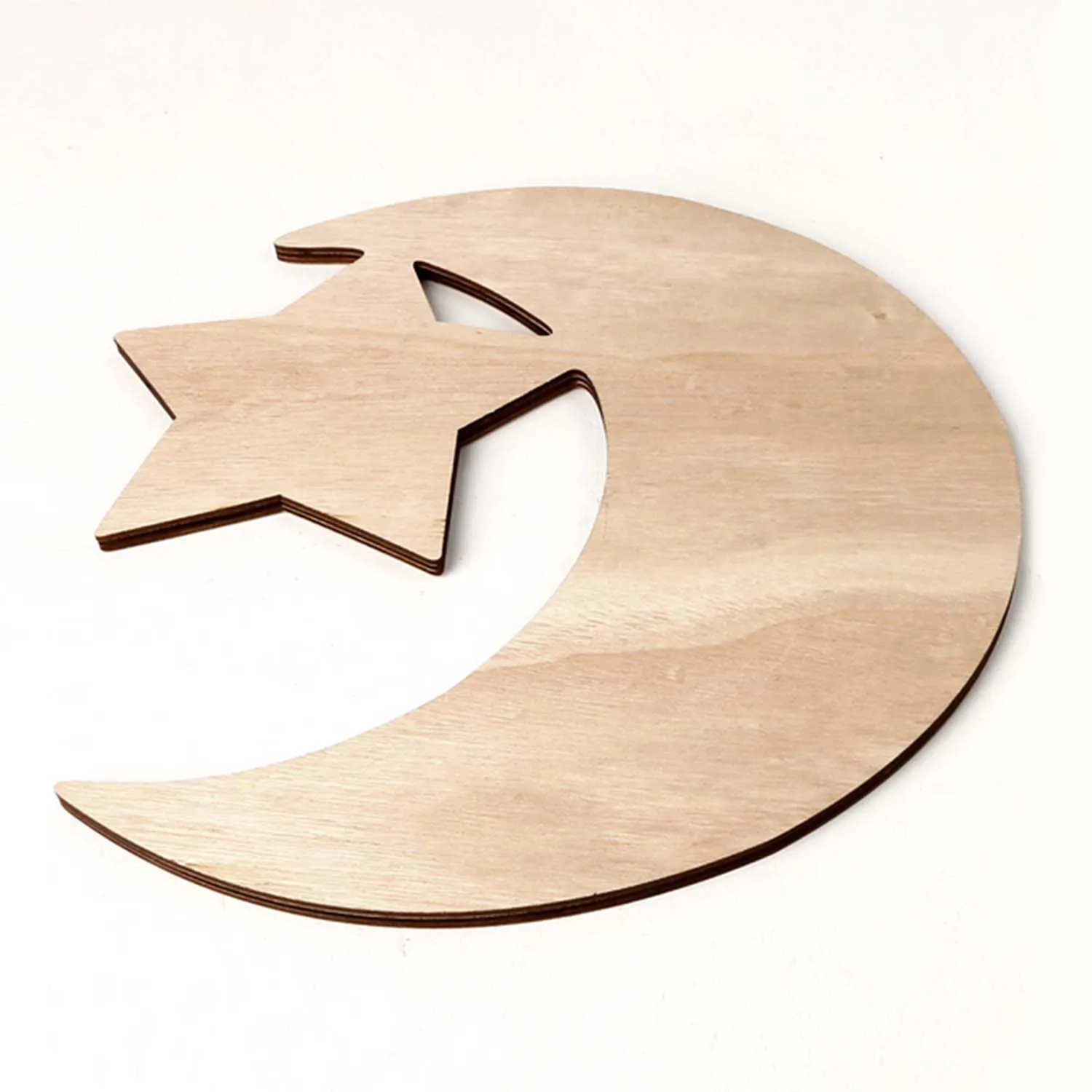 Behogar мусульманский Рамадан ИД Мубарак деревянный поднос форма лунной звезды Еда