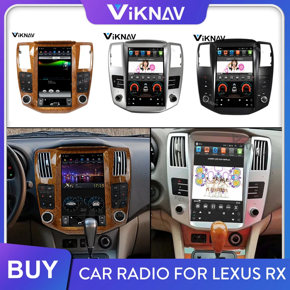 

Car Radio for Lexus RX RX300 RX330 RX350 RX400H 2004-2008 Auto Stereo Receiver Multimedia Player Android GPS Tape Recorder FM