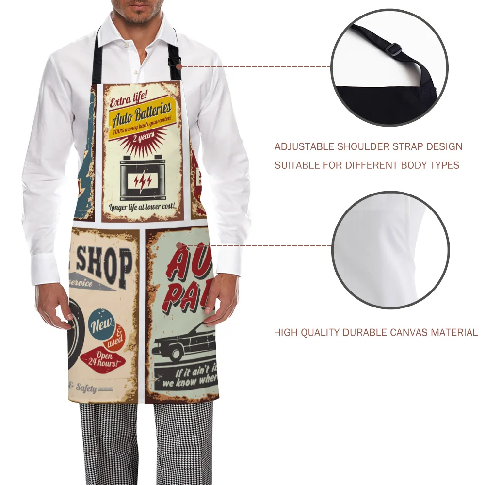 Кухонный Фартук ретро постер дизайн автомобиля инструмент Регулируемый