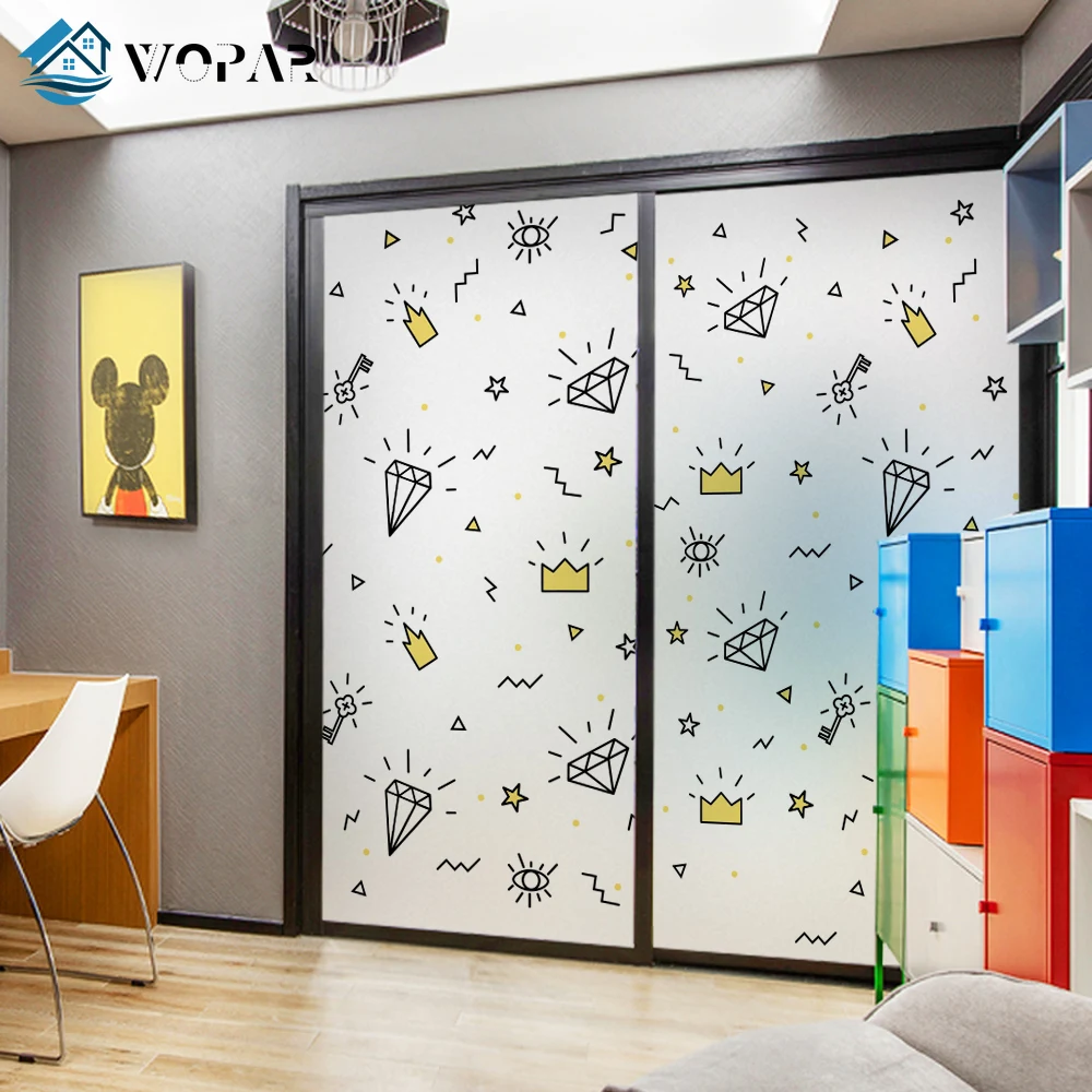 Витражная оконная пленка матовая непрозрачная конфиденциальная стеклянная