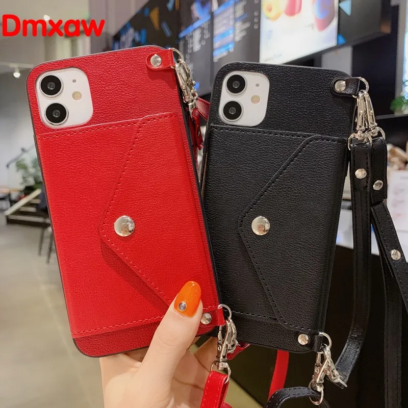 For Xiaomi Redmi 9T Note 9 4G 8 7 6 5 Pro Max 9s 8T 5G 9A 9C Mi 11 10 Ultra 10T Case Litchi Leather Wallet Card Strap | Мобильные