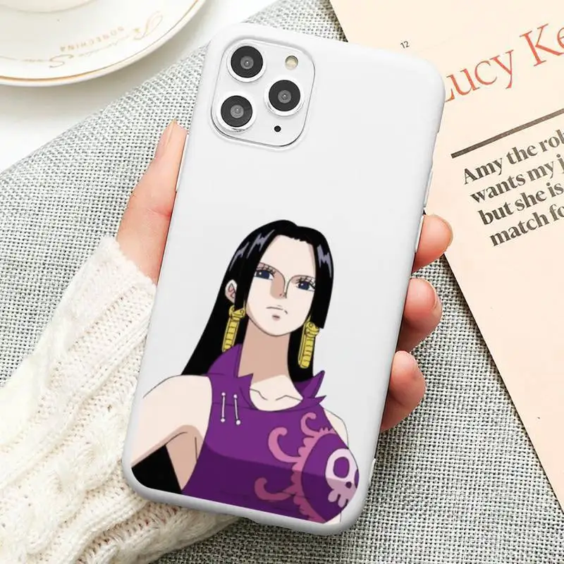 

Amine Sexy Boa Hancock One Piece Phone Cases Candy Color for iPhone 11 12 mini pro XS MAX 8 7 6 6S Plus X 5S SE 2020 XR shell