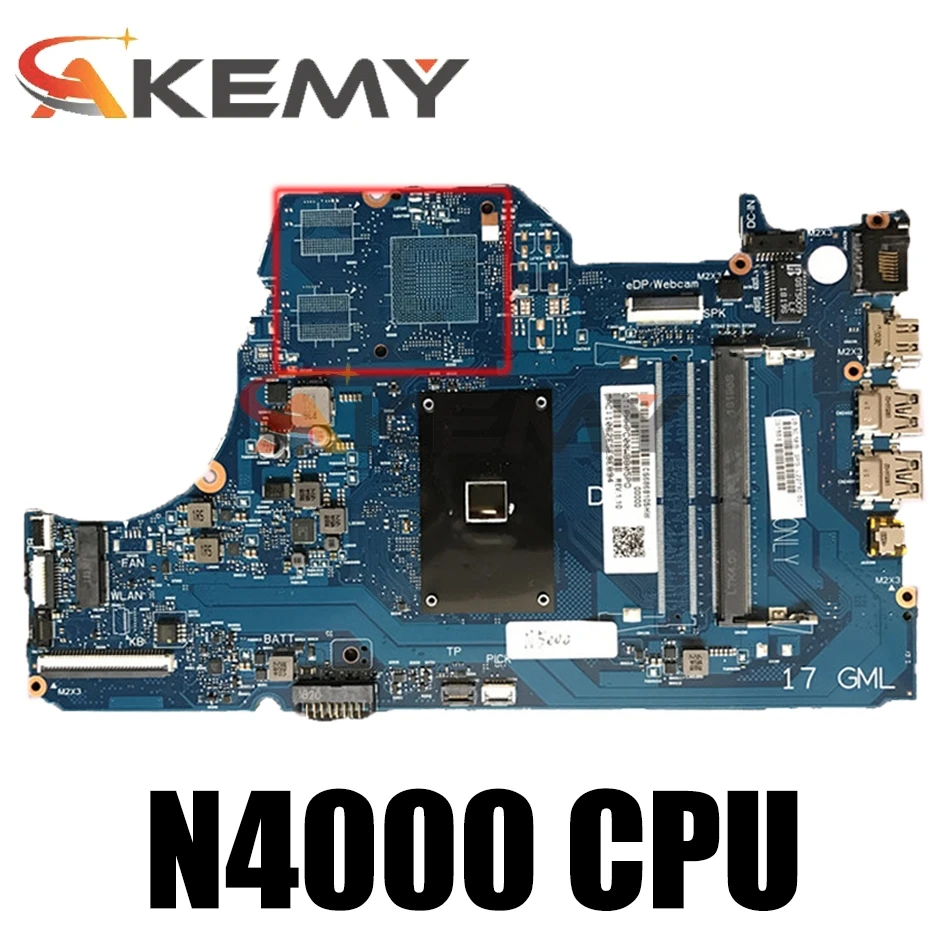 

17-BY motherboard Mainboard for HP laptop l22741-601 6050A2980801 SNAPE-6050A2980801-MB-A01(A1) CPU:N4000 DDR4 100% fully test