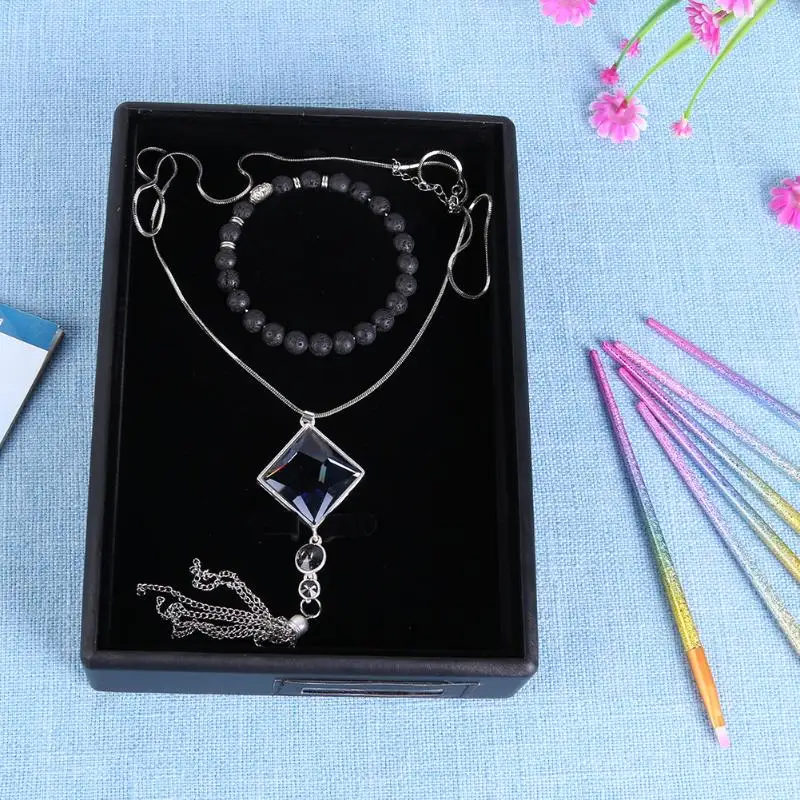 Портативная шкатулка для украшений серьги браслет ожерелье кожаный