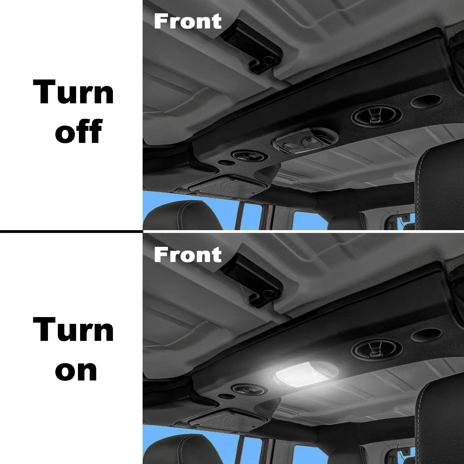 

3Pcs Inner Light Bulb LED Dome Replaced Reading Trim White For Jeep Wrangler JK 2007-2018 6000K Direct Fit LED Lights