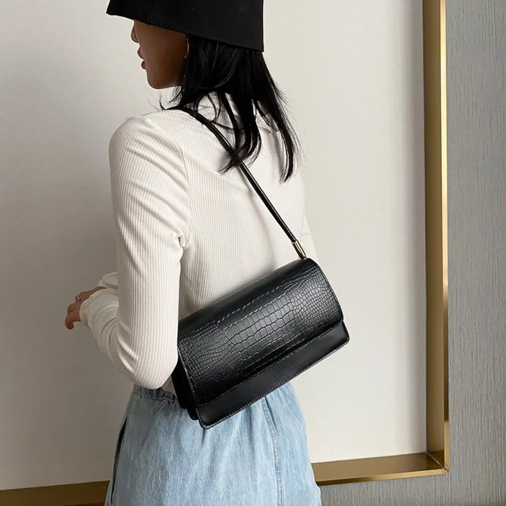 

2020 New French Style Underarm Bag Texture Popular Niche PU Leather Solid Color Shoulder Bag Tote Square Shape Women