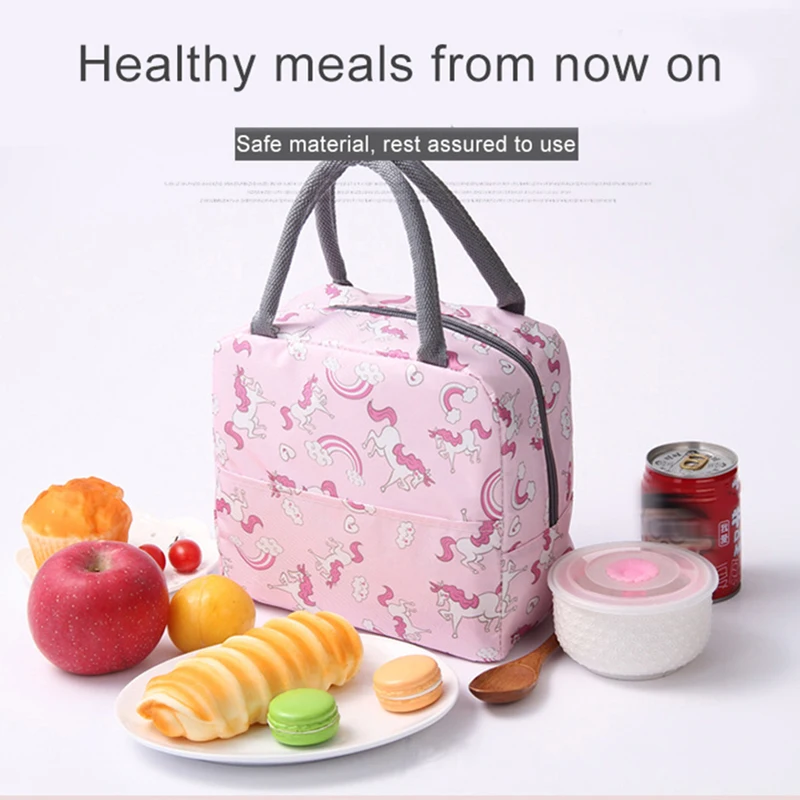 Lunch Bag Handle Insulation cooler bag for Women kid Box picnic travel Portable Food Storage Breakfast Thermal | Багаж и сумки