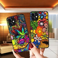 riccu indie hippie art phone case for iphone 11 12 13 pro max mini pro xs max 8 7 6 6s plus x 5s se 2020 xr phone case