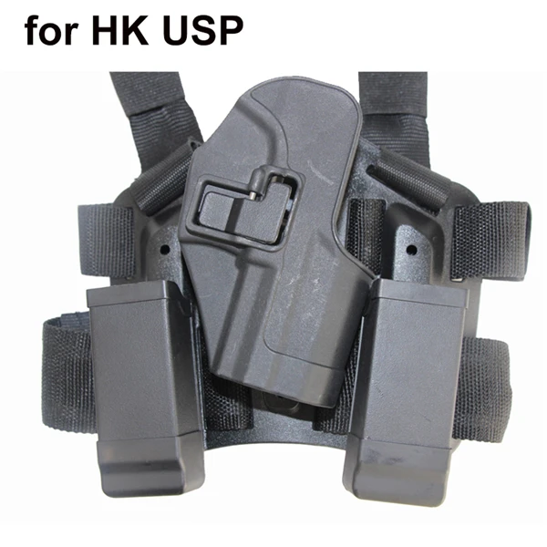 Black for HK USP Кобура для ружья, Охотничья кобура для ног Glock 17 19 Beretta M9 M92 1911 P226, Тактический Регулируемый Чехол для пистолета - Цвет: Black for HK USP