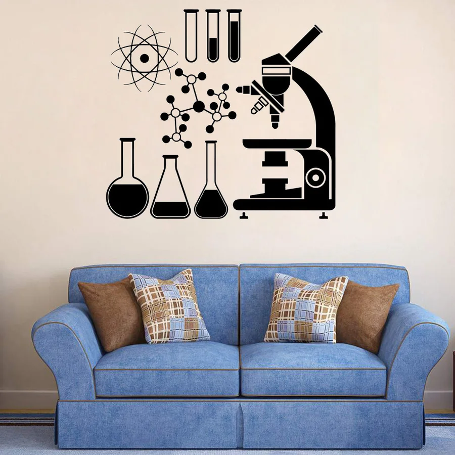 

Electron Science Vinyl Wall Stickers Chemistry Nuclear Physics Decor Wall Sticker Adesivo de parede Muurstickers LW574
