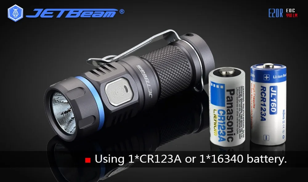 JETBeam E20R светодиодный фонарь SST40 N4 BC 990 люмен Micro USB Перезаряжаемый Фонарик для занятий спортом на открытом воздухе