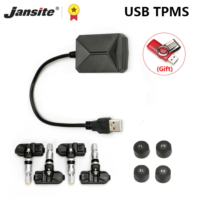 Система контроля давления в шинах Jansite USB-датчик на Android с Предупреждение