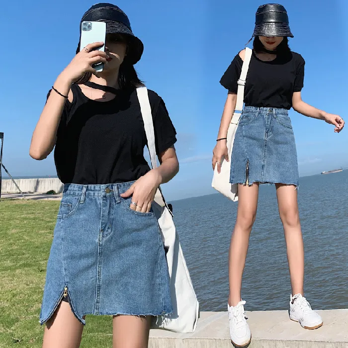 Женские юбки из денима облегающая однотонная привлекательная мини-юбка на