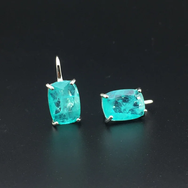 Женские серьги из турмалина серебра 925 пробы|Серьги-подвески| |