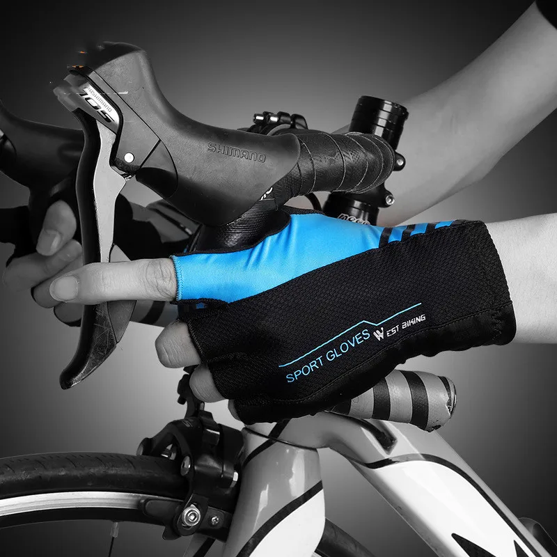

Cycling Gloves Bicycle Half Finger Spring and Summer Road Mountain Bike Gloves Men's and Women's Thin Breathable Wear-resistant