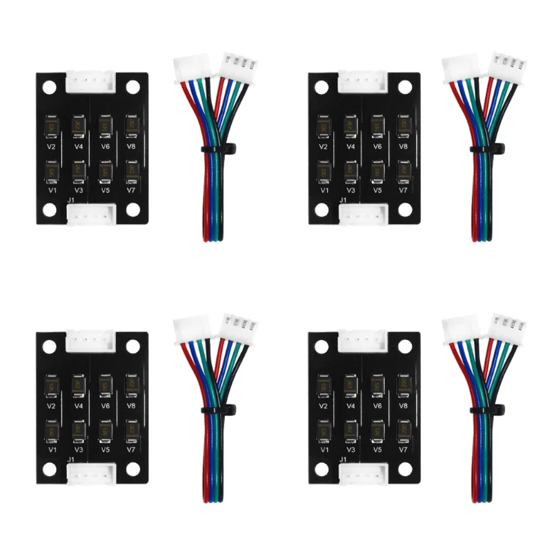 

3D Printer Parts TL-Smoother Addon Module with Heatsink Du-pont Wire for 3D Pinter Motor Drivers 4 Sets QXNF