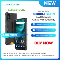 umidigi bison smartphonetelefone inteligente ip68ip69k waterproof rugged phone 48mp matrix quad camera 6 3 fhd display128gb