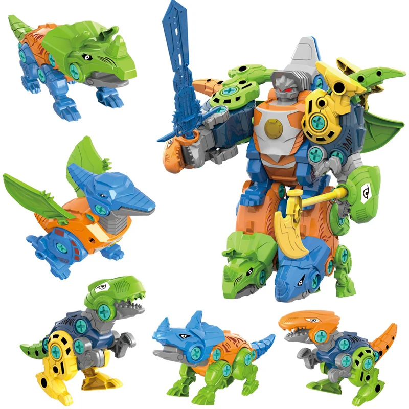 

Nut Disassembly Assembly Dinosaur Toy Set Kids Screw Combination DIY Animal Model Building Bricks Boys Educational Toys Gift