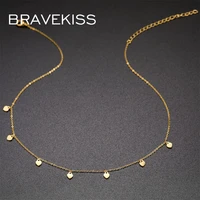bravekiss gold heart fashion stainless steel necklace metal necklaces chain for women love wedding jewelry accessories bun0388