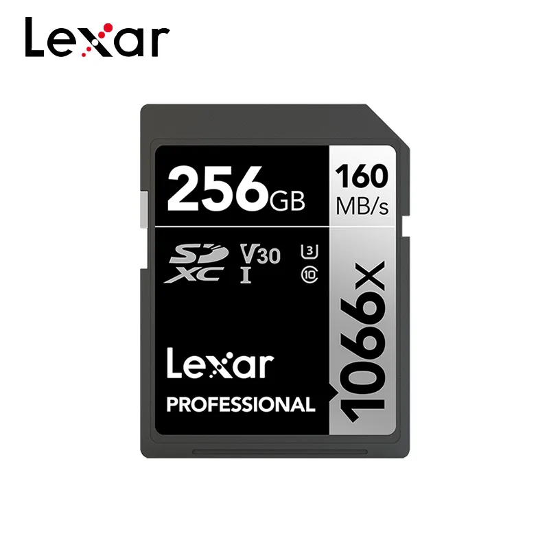 Original Lexar Professional SD Card 1066x 64GB 128GB 256GB Memory Card V30 U3 C10 SDXC Flash Card For 4K UHD Camera
