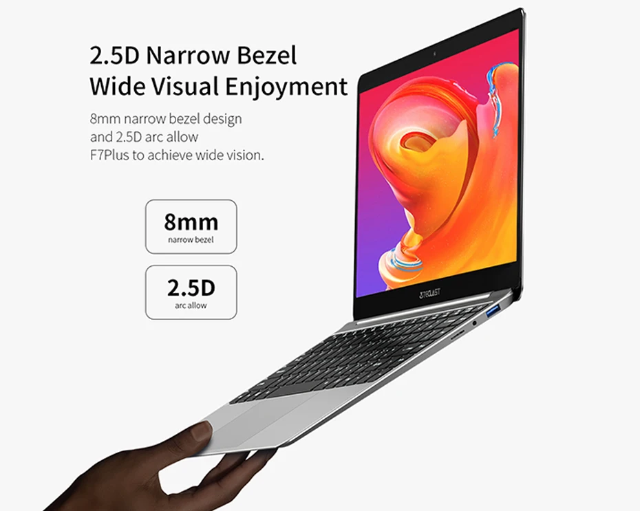 Ноутбук Teclast F7 Plus 14,0 ''Windows 10 Thuis Versie Intel Gemini Lake N4100 четырехъядерный 1,1 ГГц 8 Гб ram 256 ГБ SSD