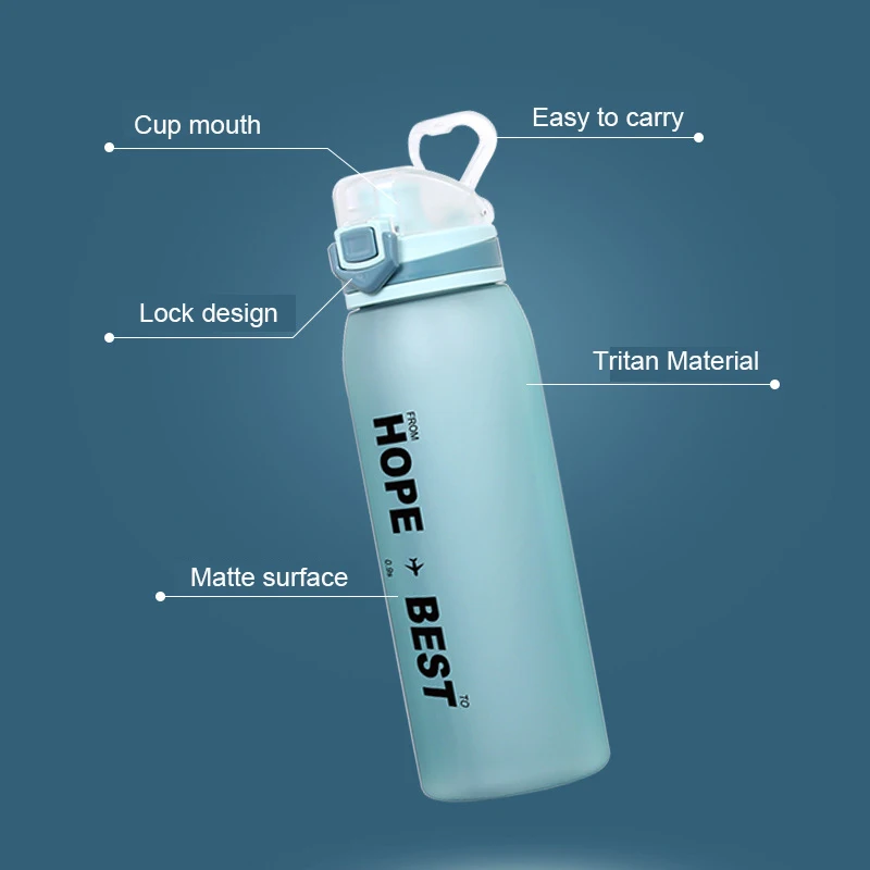 ZOOOBE 900ML TRITAN Plastic Sport Water Bottle Fitness School Yoga Travel For Bottles BPA Free Drinkware | Дом и сад