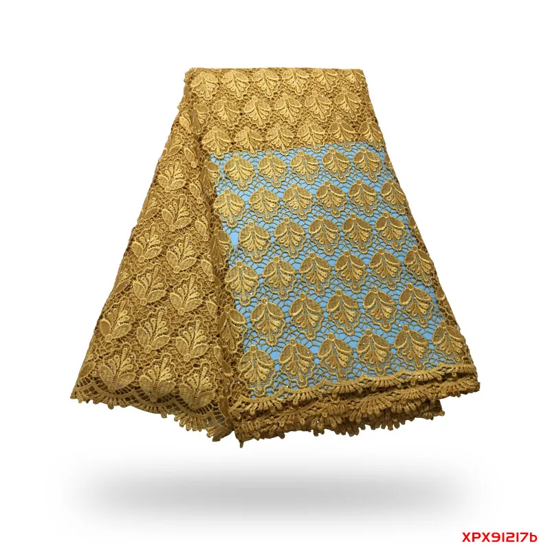 

African Guipure Laces Fabrics Embroidered French Cord Lace Fabric Green French Water Soluble Laces For Wedding f191217