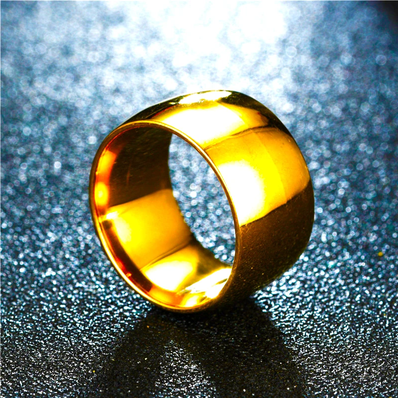 

High quality natural tungsten carbide steel men's smooth 12 mm ring. Wedding engagement party gift jewelry