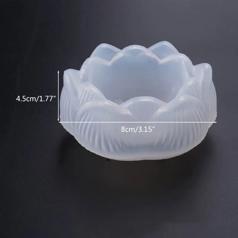 

Transparent DIY Ashtray Mold Lotus Candle Holder Storage Box Mould Concrete Succulent Plant Flower Pot Making Accesory