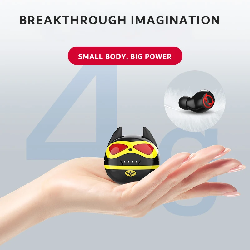 Беспроводные наушники Tws Bluetooth Earphones Wireless Earbuds Mini Demon с микрофоном и геймерским режимом для спорта и свободных рук.