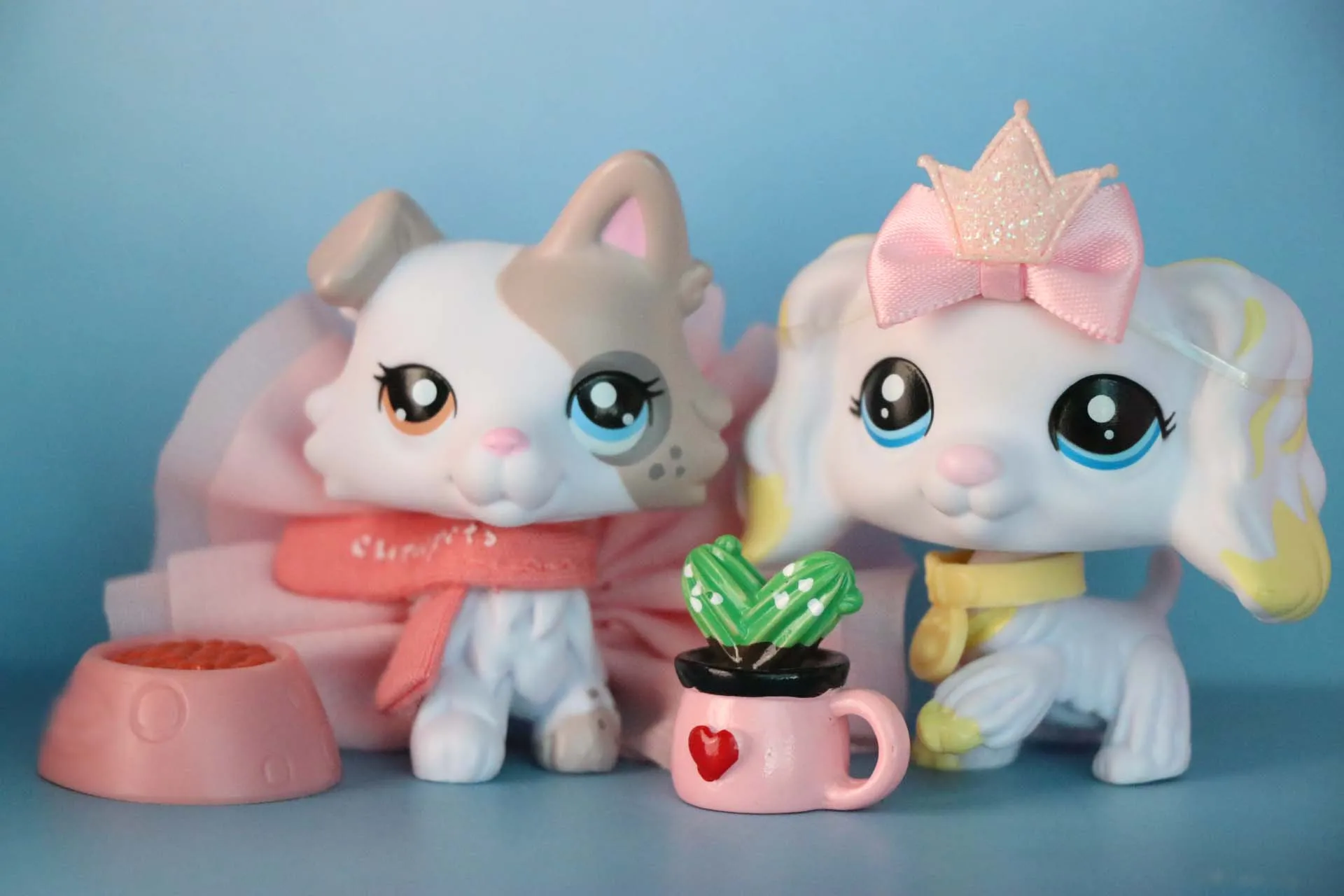 Новые на заказ OOAK фигурки колли Тирамису с вертикальными ушами, разными глазами и банановый кокер-спаниель с аксессуарами (2 шт.)