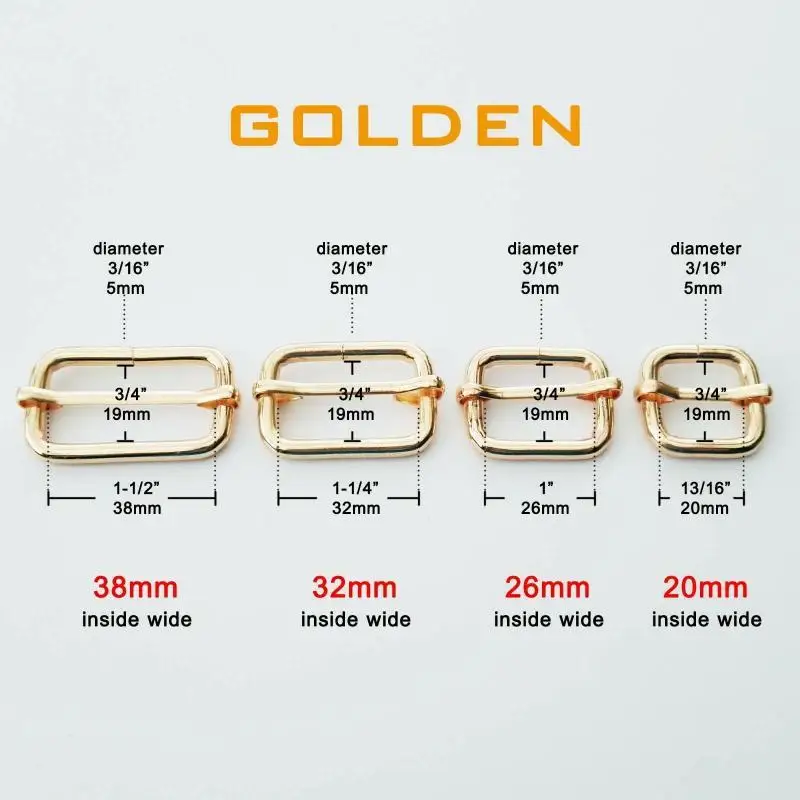 5pc Metal Heavy Duty Strong Shoulder Bag Strap Belt Web Rectangle Adjust Tri-glide Buckle Slider Loop Ring Leather Craft Repair | Дом и сад