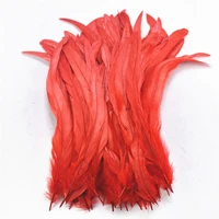 100pcs natural red rooster feather rooster tail feather 25 30cm 10 12 pheasant feathers for crafts carnaval assesoires plumas
