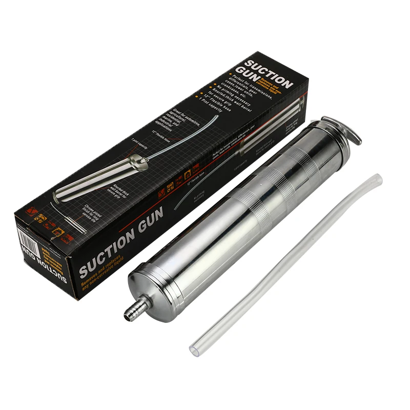 Вакуумный ручной шприц для всасывания масла из углеродистой стали 500 куб.