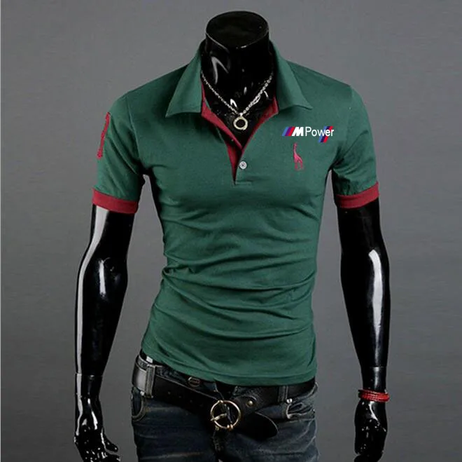 Мотоциклетная Мужская рубашка поло летняя для bmw power футболки с коротким рукавом