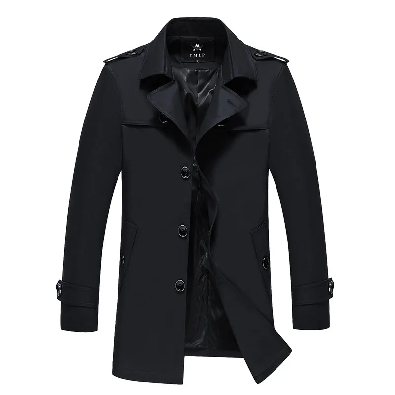 British Style trench coat men new autumn jacket overcoat slim fit mens casual fashion solid color windbreaker outwear hombre | Мужская