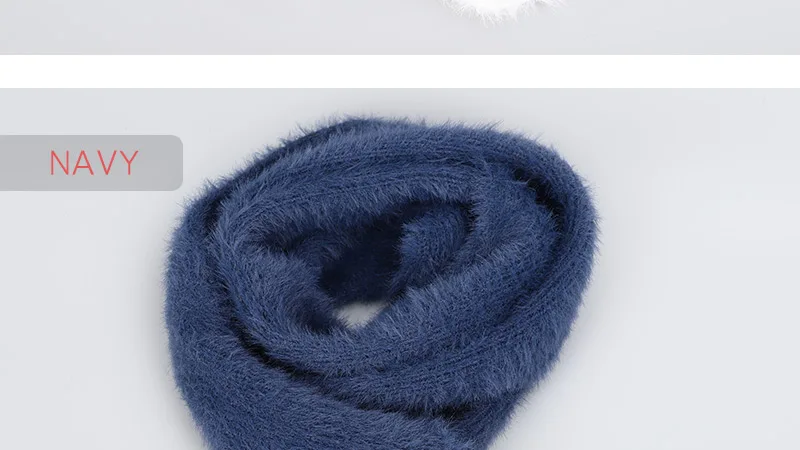 New Angora Mountain Wool Knit Scarf Autumn Winter Children's Solid Color Scarves Boy Girl Soft Baby Luxury Wraps Kids Cape