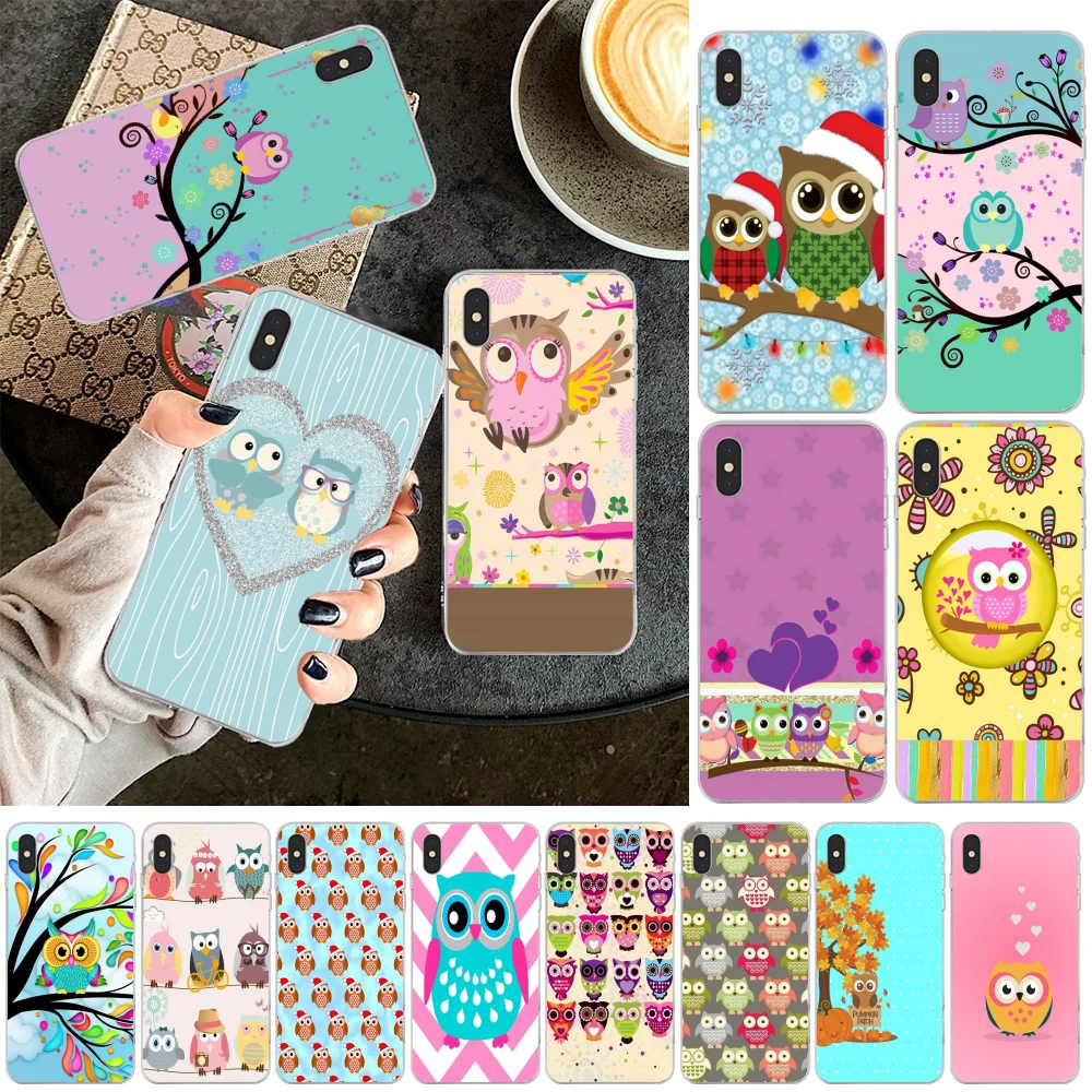 Reayou милые с принтом из мультфильмов Сова мягкий силиконовый чехол для телефона