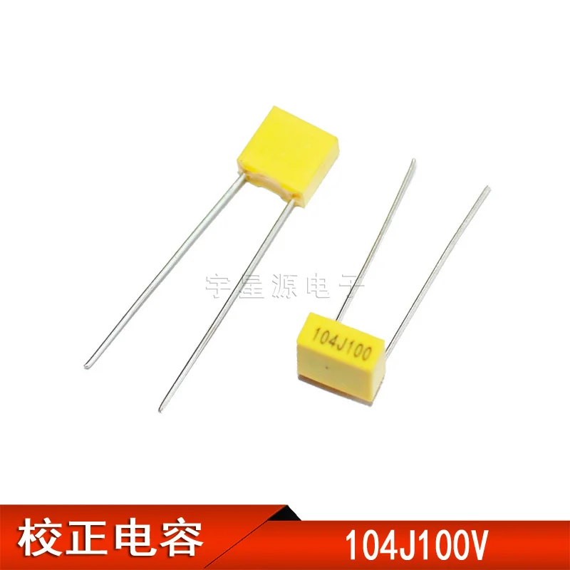 20 шт. конденсатор коррекции 100NJ100 100v104j 100 НФ емкость 0 1 мкФ шаг контакта 5 мм - купить