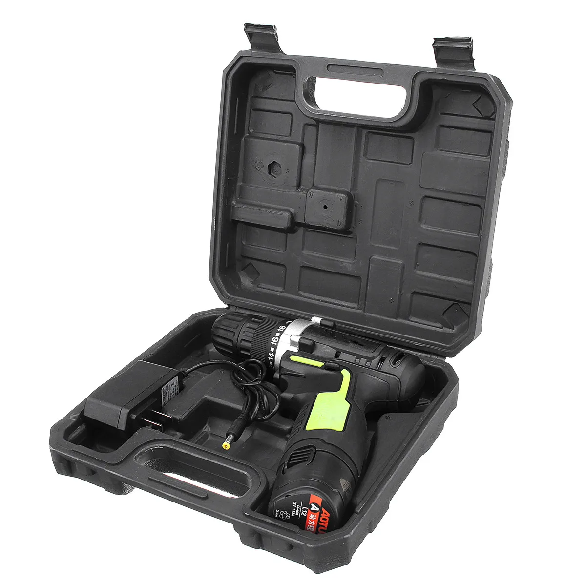 

12V Impact Electric Screwdriver Cordless Drill Impact Drill Power Driver Rechargeable Li-ion Battery 3/8-Inch 2-Speed LED light
