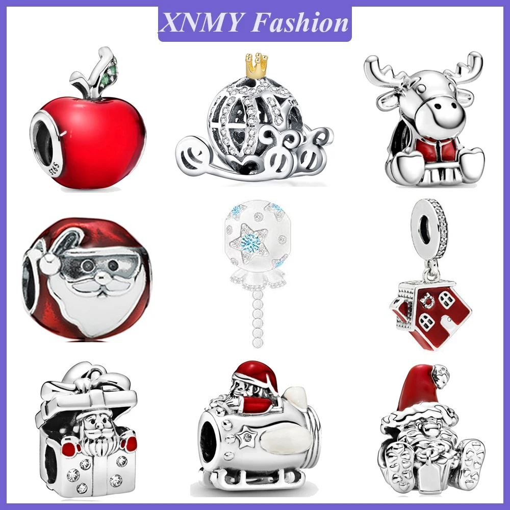 

Шарм XNMY серебряного цвета для маленьких мальчиков и девочек, оригинальный Шарм-браслет Pandora, Модная бижутерия «сделай сам», подарок для женщ...