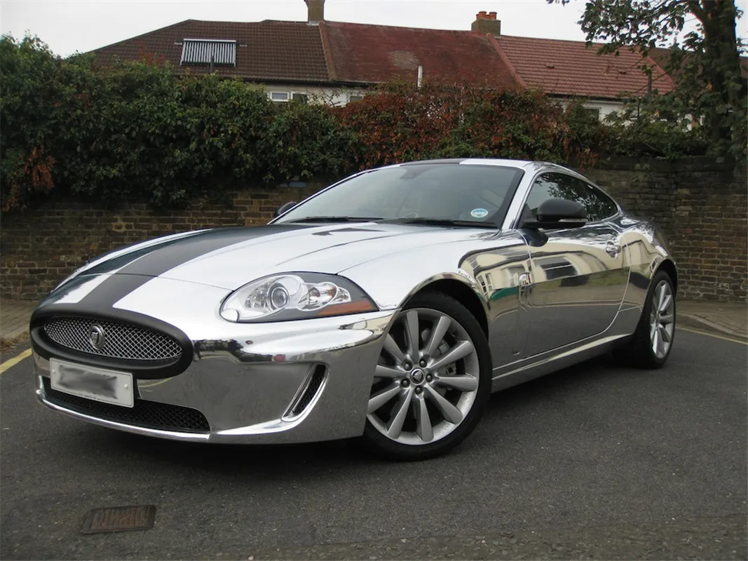 Гибкая Глянцевая Серебристая хромированная зеркальная виниловая пленка для