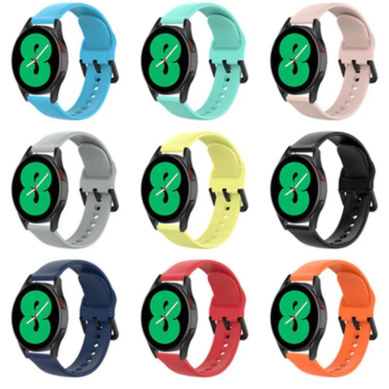 

Ремешок силиконовый для Samsung Galaxy Watch 4 classic 46 42 мм, сменный Браслет для Galaxy Watch 4/Active 2 40 44, 20 мм