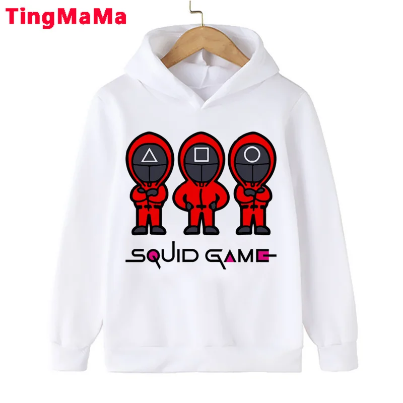 

Свитер для девочек-подростков с принтом игра кальмар, дизайнерская Милая мультяшная графическая футболка, свитер, одежда для девочек