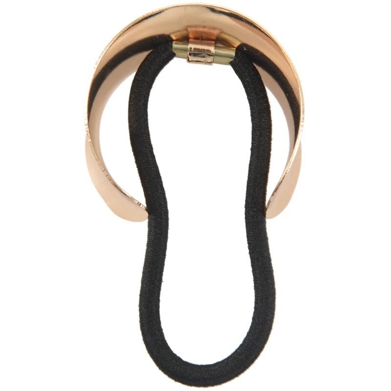 Ретро полукруглый металлический конский хвост Пряжка волос кольцо золото |