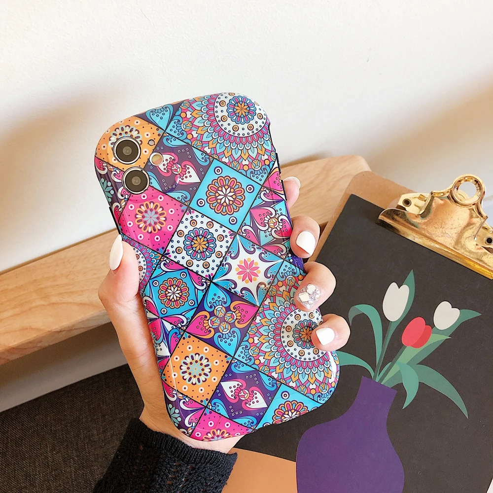 for iphone 11 pro max 11pro xs max xs x xr 7 8 plus case full protect camera small thin waist anti knock soft floral cover funda free global shipping