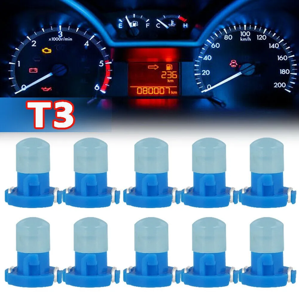 

Светодиодсветодиодный лампы T3 Neo, 10 шт., синие, клиновидные, для приборной панели автомобиля лампа приборной панели, световые индикаторы, сиг...